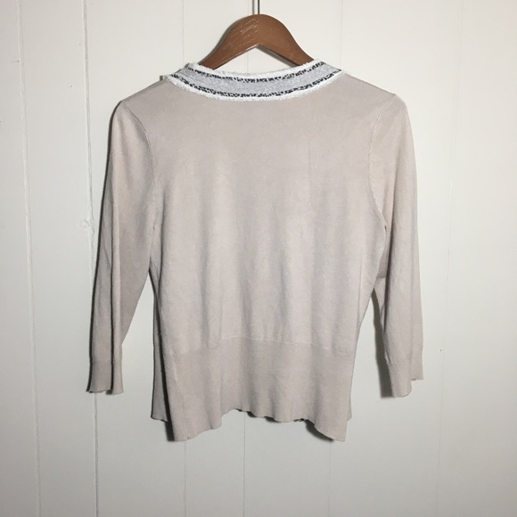 Cardigan WHBM à Imprimé Peach Et Noir – Taille S – Paillettes Et Boutons Pressions
